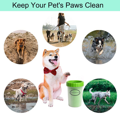 Dog Paw Cleaner, Dog Cat Paw Washer, Quickly and Effectively Clean Muddy Pet Paws Medium (Green)