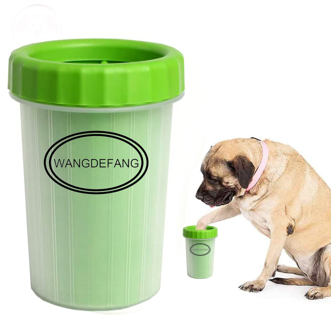 Dog Paw Cleaner, Dog Cat Paw Washer, Quickly and Effectively Clean Muddy Pet Paws Medium (Green)
