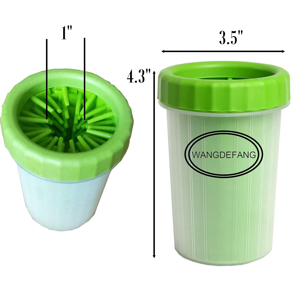 Dog Paw Cleaner, Dog Cat Paw Washer, Quickly and Effectively Clean Muddy Pet Paws Medium (Green)