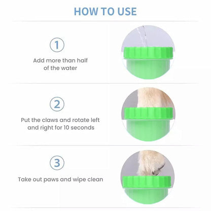 Dog Paw Cleaner, Dog Cat Paw Washer, Quickly and Effectively Clean Muddy Pet Paws Medium (Green)